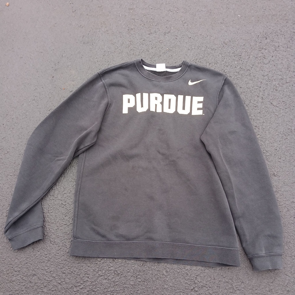Purdue Boilermakers Sweatshirt Mens Medium Black NCAA Nike Pullover Fleece